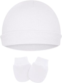 Cotton Infant Hat and Mitten Set Unisex: Soft & Cozy Premium Essentials for Babies